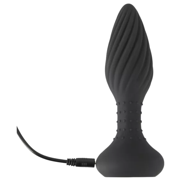 ANOS - analni vibrator s rotirajućim perlicama - crni