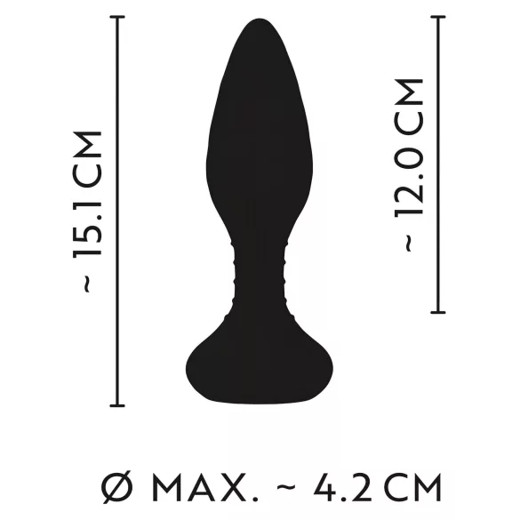 ANOS - analni vibrator s rotirajućim perlicama - crni