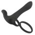 Crni Velvet - punjivi 2u1 parni vibrator i prsten za penis (crni)
