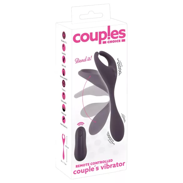 Couples Choice - vibrator za parove s 2 motora - bežični, punjivi - ljubičasti