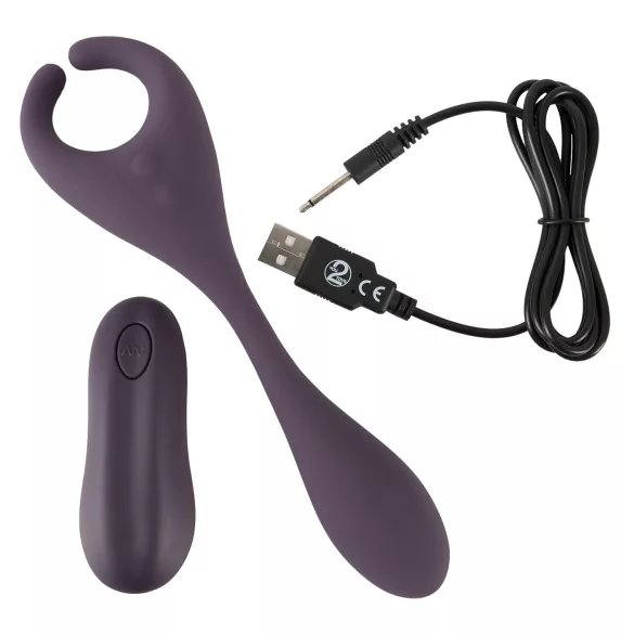 Couples Choice - vibrator za parove s 2 motora - bežični, punjivi - ljubičasti