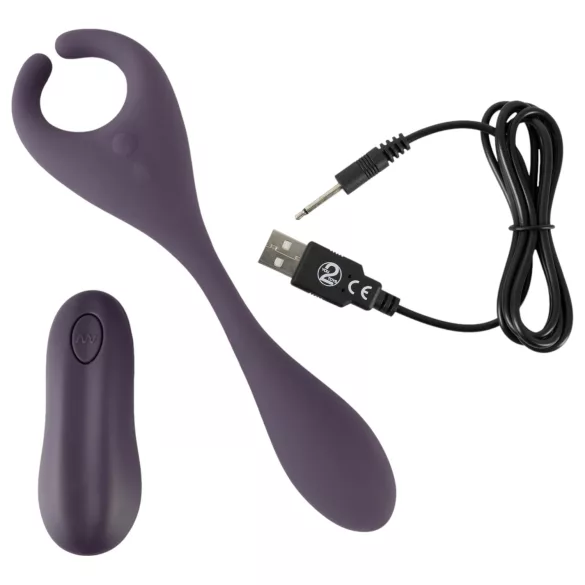 Couples Choice - vibrator za parove s 2 motora - bežični, punjivi - ljubičasti