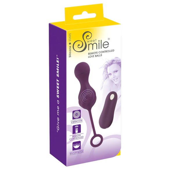SMILE RC Ljubavne Kuglice - punjivo, bežični vibracijski jaje (ljubičasto)
