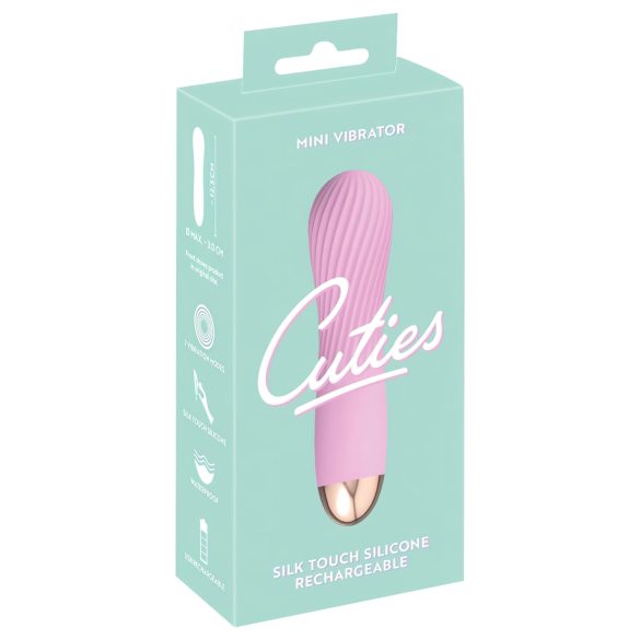 Cuties Mini - bežični vodootporni spiralni vibrator (ružičasti)