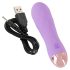 Cuties Mini - bežični, vodootporni, rebrasti vibrator (ljubičasti)