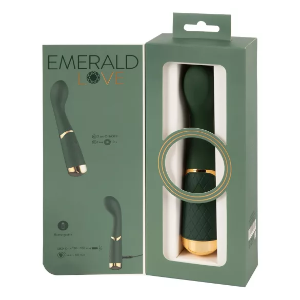 Emerald Love - G točka vibrator na punjenje - vodootporan - zeleni