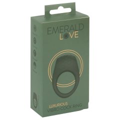   Emerald Love - punjivi, vodootporni vibrirajući prsten za penis (zeleni)