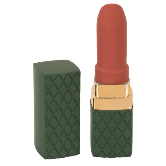 Emerald Love - punjivi, vodootporni vibrator za ruževe (zeleno-bordo)