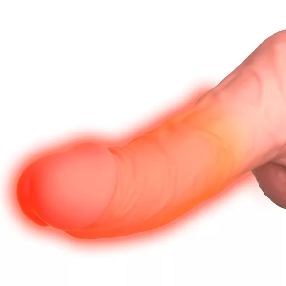 King Cock Plus 6,5 - realistični vibrator s testisima - prirodna boja