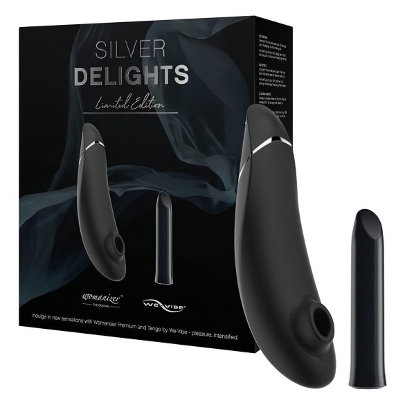 Womanizer Silver Delights - set zračnih vibratora (crni)