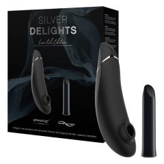  Womanizer Silver Delights - set vibratora sa zračnim valovima (crni)