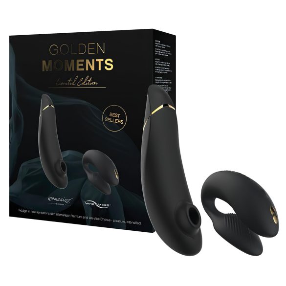 Womanizer Golden Moments 2 - crni vibrator za klitoris i parove