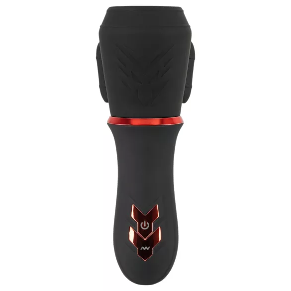 Rebel - vibrátor za glavić penisa s 2 motora - punjivi - crni