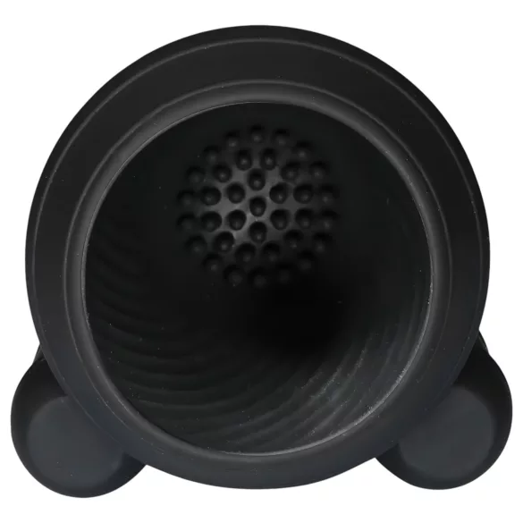 Rebel - vibrátor za glavić penisa s 2 motora - punjivi - crni