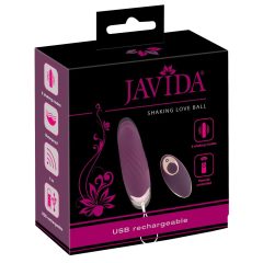  Javida Shaking Love - punjivo, radio, pulsirajuće vibrirajuće jaje (ljubičasto)
