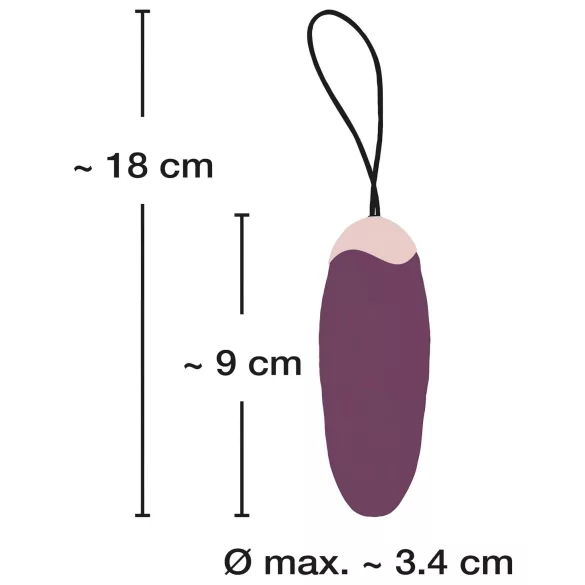 Javida Shaking Love - vibrirajuće jaje s daljinskim upravljačem - ljubičasta