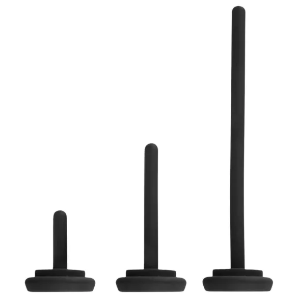 Rebel - vibrator za glavić s dilatorom - crni