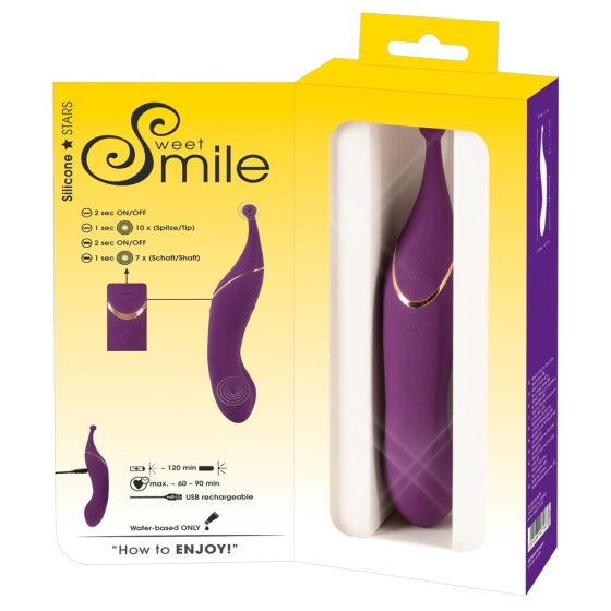 SMILE Double - punjivi, 2u1 klitoralni vibrator (ljubičasti)