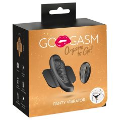   GoGasm Panty - punjenje, daljinski klitoriski vibrator (crni)