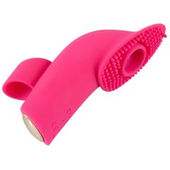   / SMILE Licking - vibrator za prste na baterije, zračni valovi i jezik (ružičasti)