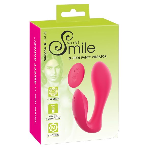 SMILE Gaćice - bežični 2u1 vibrator na baterije (ružičasti)