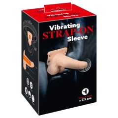   You2Toys Strap-on - punjivi, šuplji vibrator na remen (prirodni)