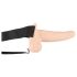 You2Toys Strap-on - šuplji, podesivi vibrator (prirodni)