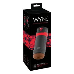 WYNE 04 - punjivi, vibrirajući masturbator (crno-crveni)
