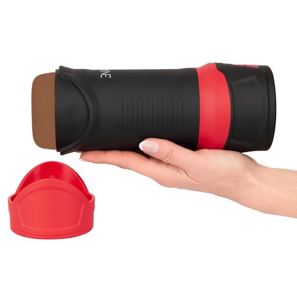 WYNE 04 - akumulatorski vibrator-sisač masturbator (smeđi)