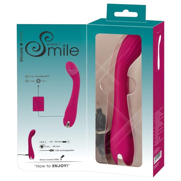 SMILE - G točka vibrator na punjenje - rebrasti - ljubičasti