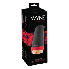   WYNE 01 - punjivi, vibrirajući usisni, grijaći masturbator (crni)