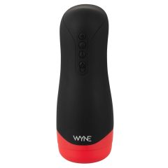  WYNE 01 - punjivi, vibrirajući usisni, grijaći masturbator (crni)