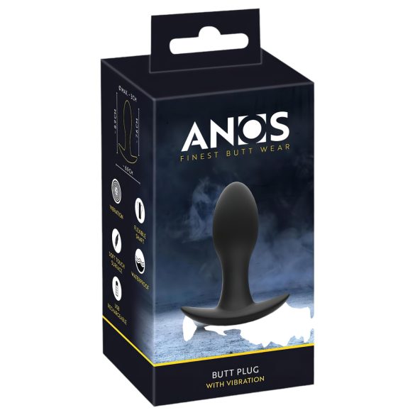 ANOS - punjivi, vodootporni crni vibrator za prostatu