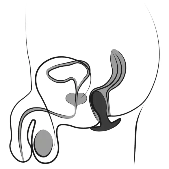 ANOS - vibrator za prostatu na punjenje - vodootporan - crni