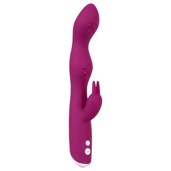 SMILE - fleksibilni vibrator s rukom za klitoris i G-točku (ljubičasti)