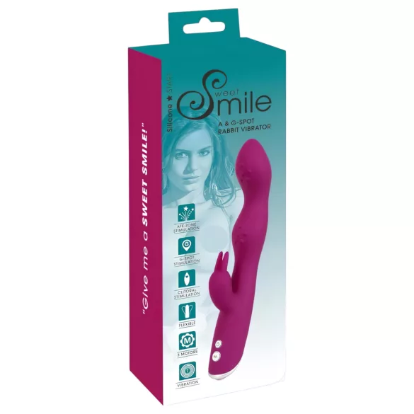 SMILE - vibrator za G-točku i klitoris - fleksibilni - ljubičasti