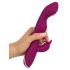 SMILE - fleksibilni vibrator s rukom za klitoris i G-točku (ljubičasti)