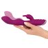 SMILE - fleksibilni vibrator s rukom za klitoris i G-točku (ljubičasti)