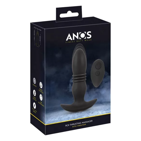 ANOS - analni vibrator s daljinskim upravljanjem - crni