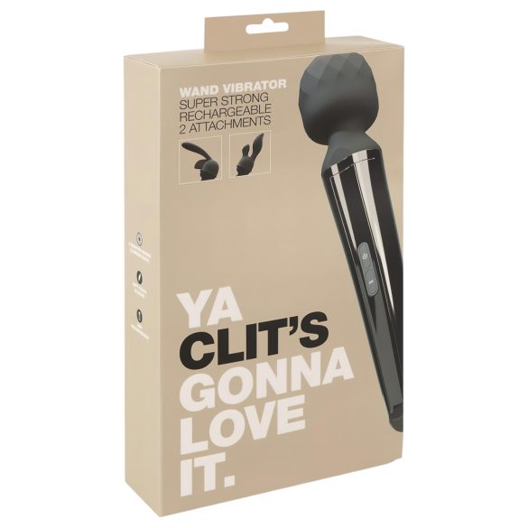 Ya Clit Wand - set masažera za užitak (crna)