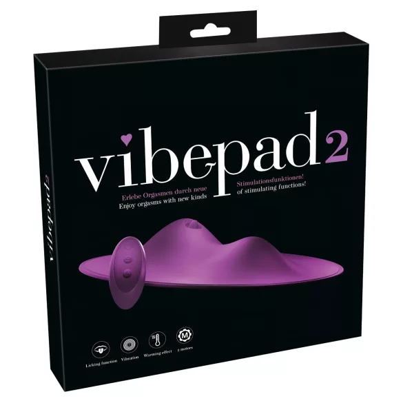 VibePad 2 - vibrator u obliku jastuka s funkcijom lizanja - ljubičasta