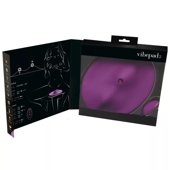 VibePad 2 - vibrator u obliku jastuka s funkcijom lizanja - ljubičasta