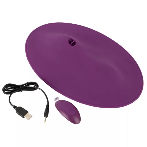 VibePad 2 - vibrator u obliku jastuka s funkcijom lizanja - ljubičasta