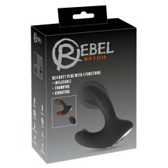 Rebel RC - analni vibrator na baterije, radio pumpa (crni)