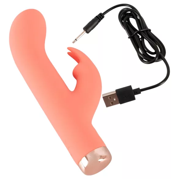 You2Toys - mini rabbit vibrator - punjivi, zec, silikon, breskva