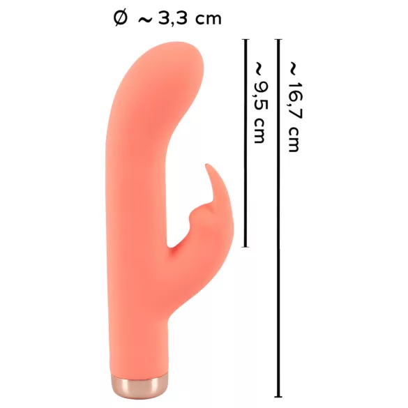You2Toys - mini rabbit vibrator - punjivi, zec, silikon, breskva