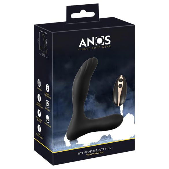 ANOS RC - akumulatorski vibracijski masažer prostate (crni)