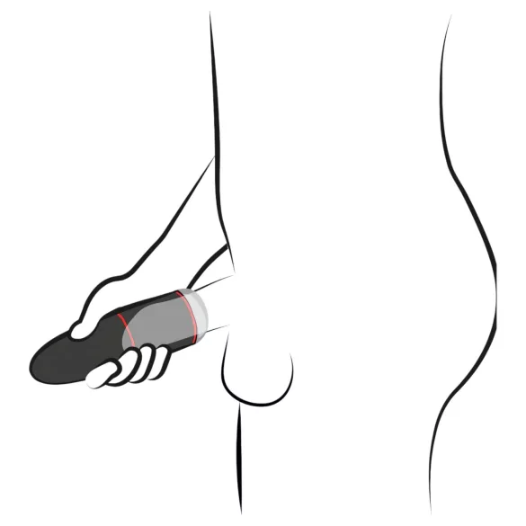 WYNE 02 - masturbator s vibracijom i usisavanjem - crno-bijeli - punjivi