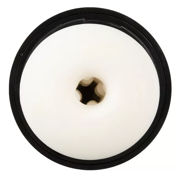 WYNE 02 - masturbator s vibracijom i usisavanjem - crno-bijeli - punjivi