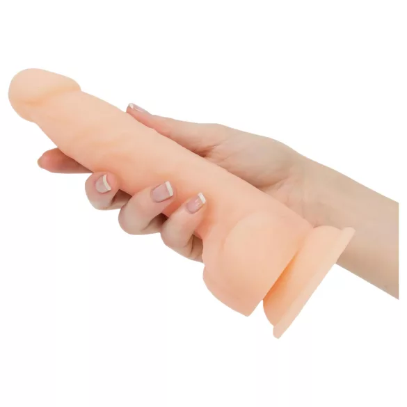 Naked Addiction - rotirajući vibrator - 20 cm - prirodna boja